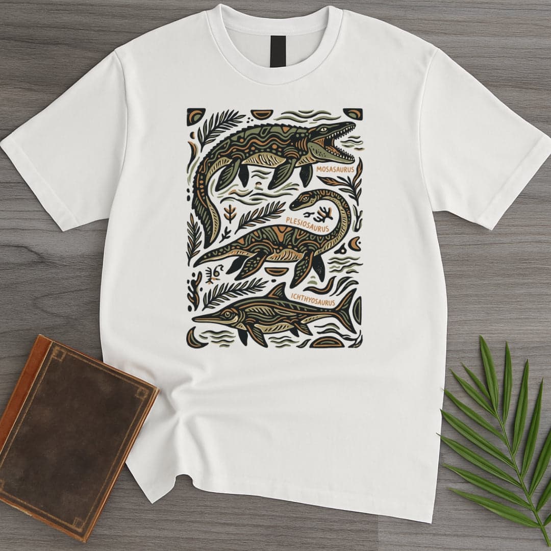 T-Shirt White / S Prehistoric Deep Ocean Beasts T-Shirt