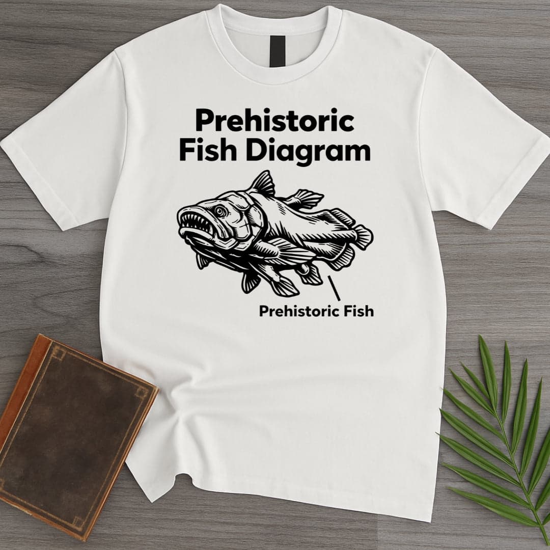 T-Shirt White / S Prehistoric Fish Diagram T-Shirt