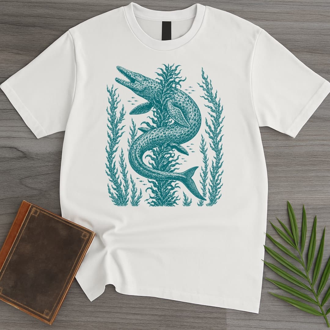 T-Shirt White / S Prehistoric Mosasaurus Kelp T-Shirt