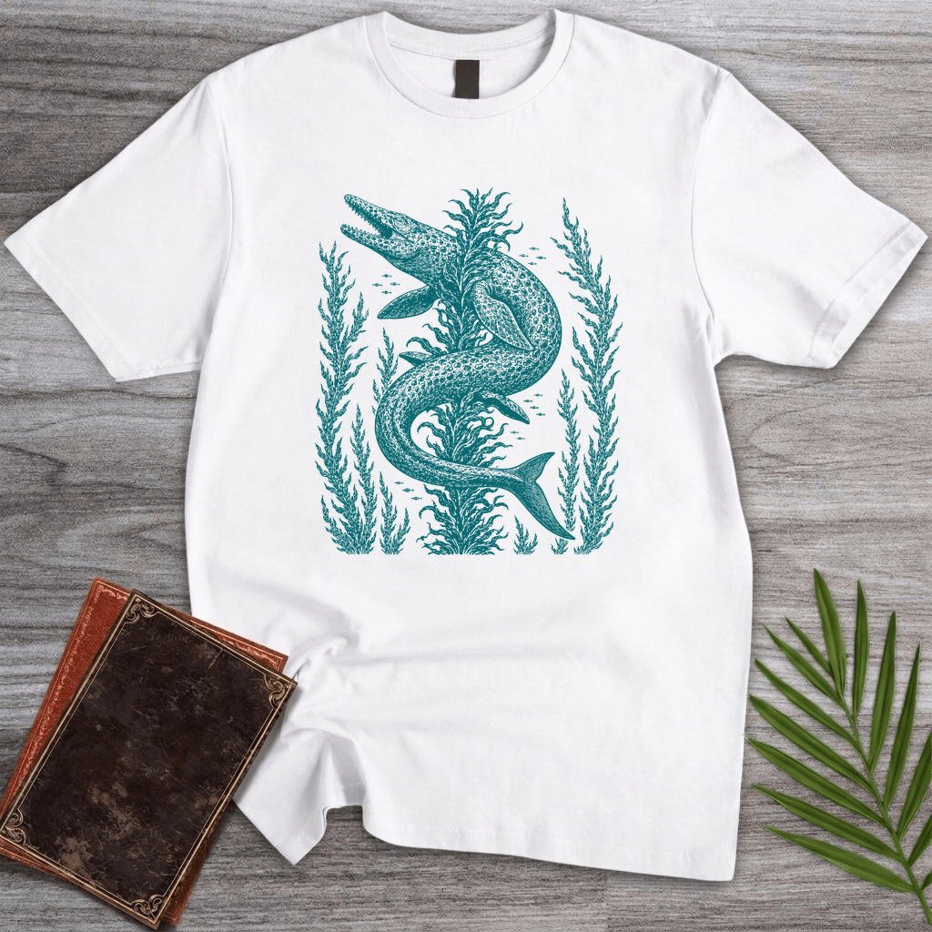 T-Shirt White / S Prehistoric Mosasaurus Kelp T-Shirt