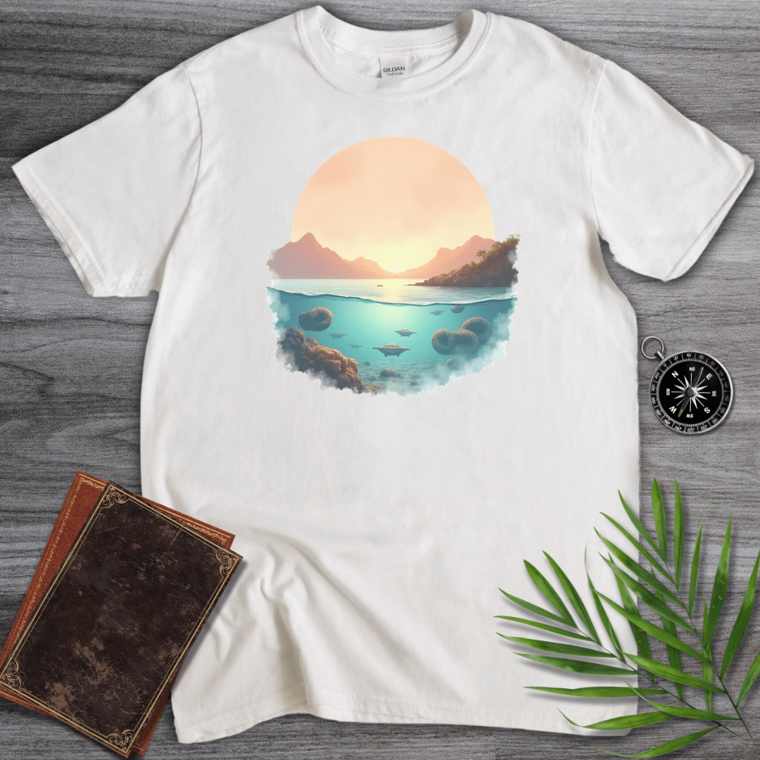 T-Shirt White / S Prehistoric Oceanic Landscape T-Shirt