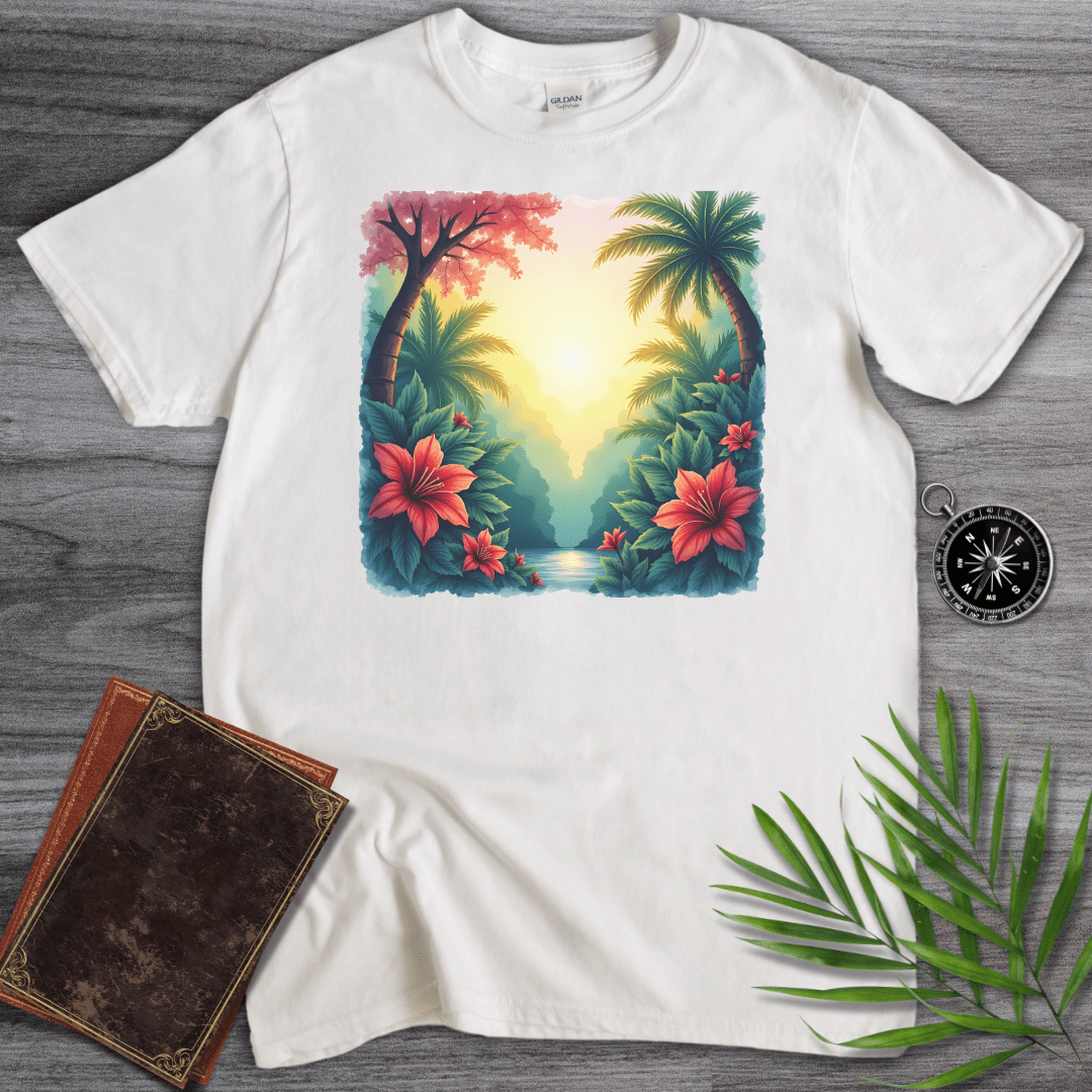 T-Shirt White / S Prehistoric Paleo Flower Environment T-Shirt