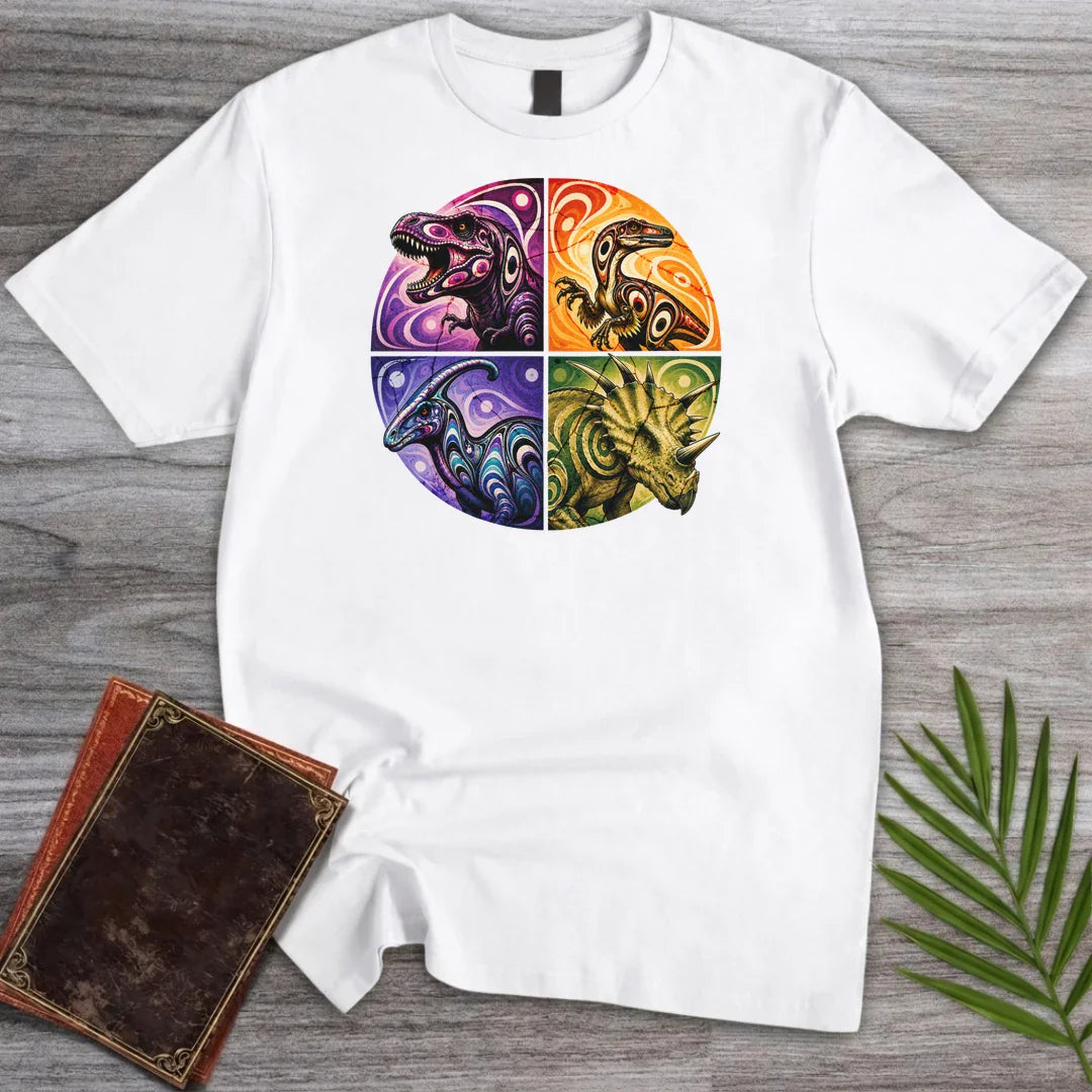 T-Shirt White / S Prismatic Dinosaur Spirits T-Shirt