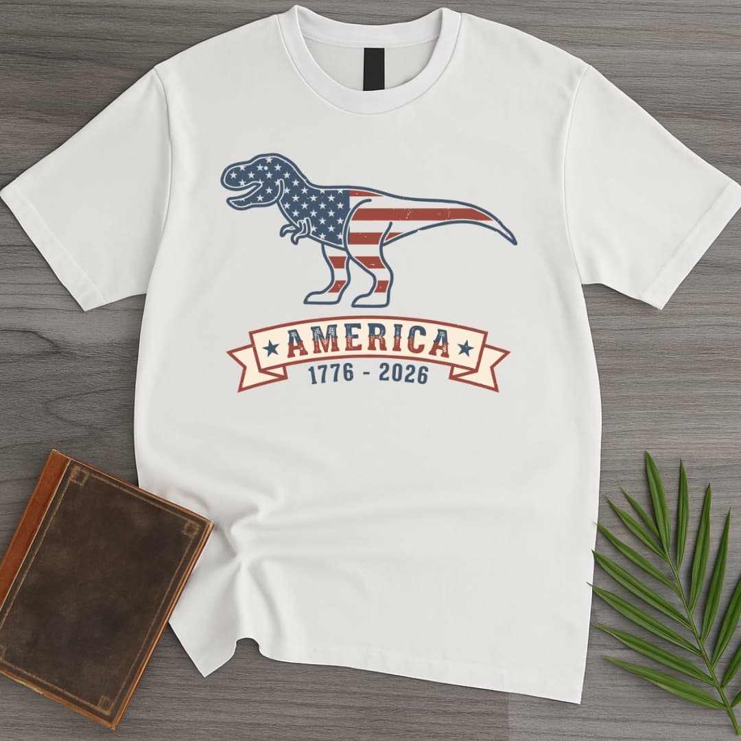 T-Shirt White / S Retro T-Rex Americas 250th T-Shirt