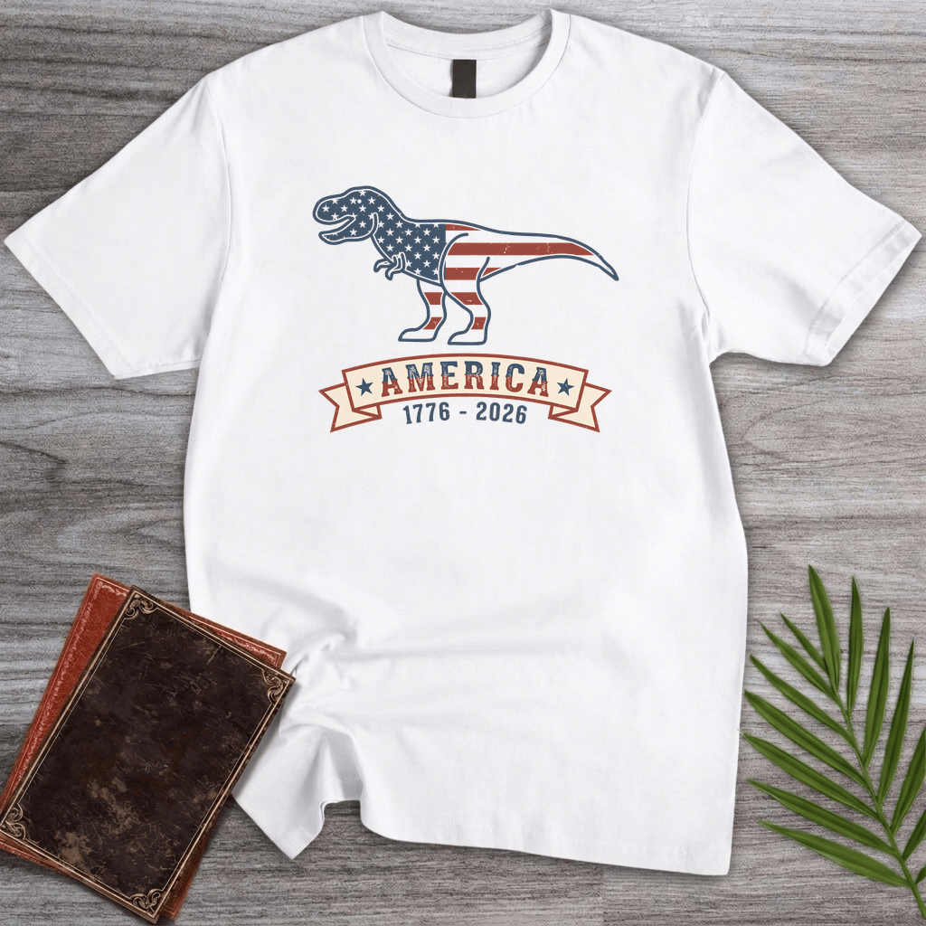 T-Shirt White / S Retro T-Rex Americas 250th T-Shirt