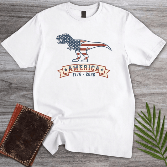 T-Shirt White / S Retro T-Rex Americas 250th T-Shirt