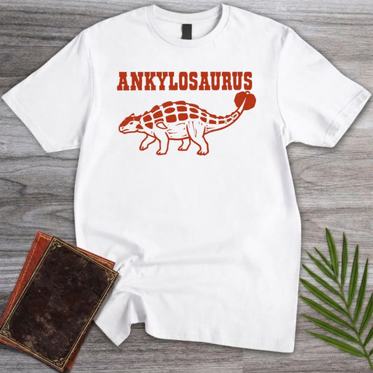 T-Shirt White / S Rust Red Ankylosaurus T-Shirt