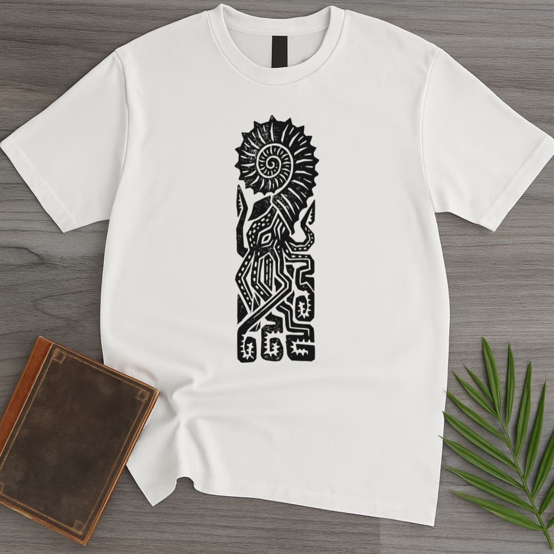 T-Shirt White / S Simple Ordovician Nautiloid T-Shirt