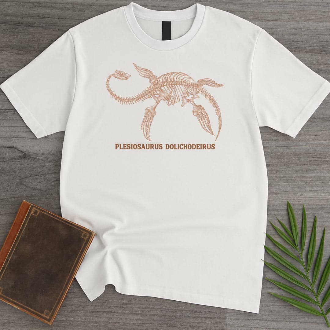 T-Shirt White / S Simple Plesiosaur Fossil T-Shirt
