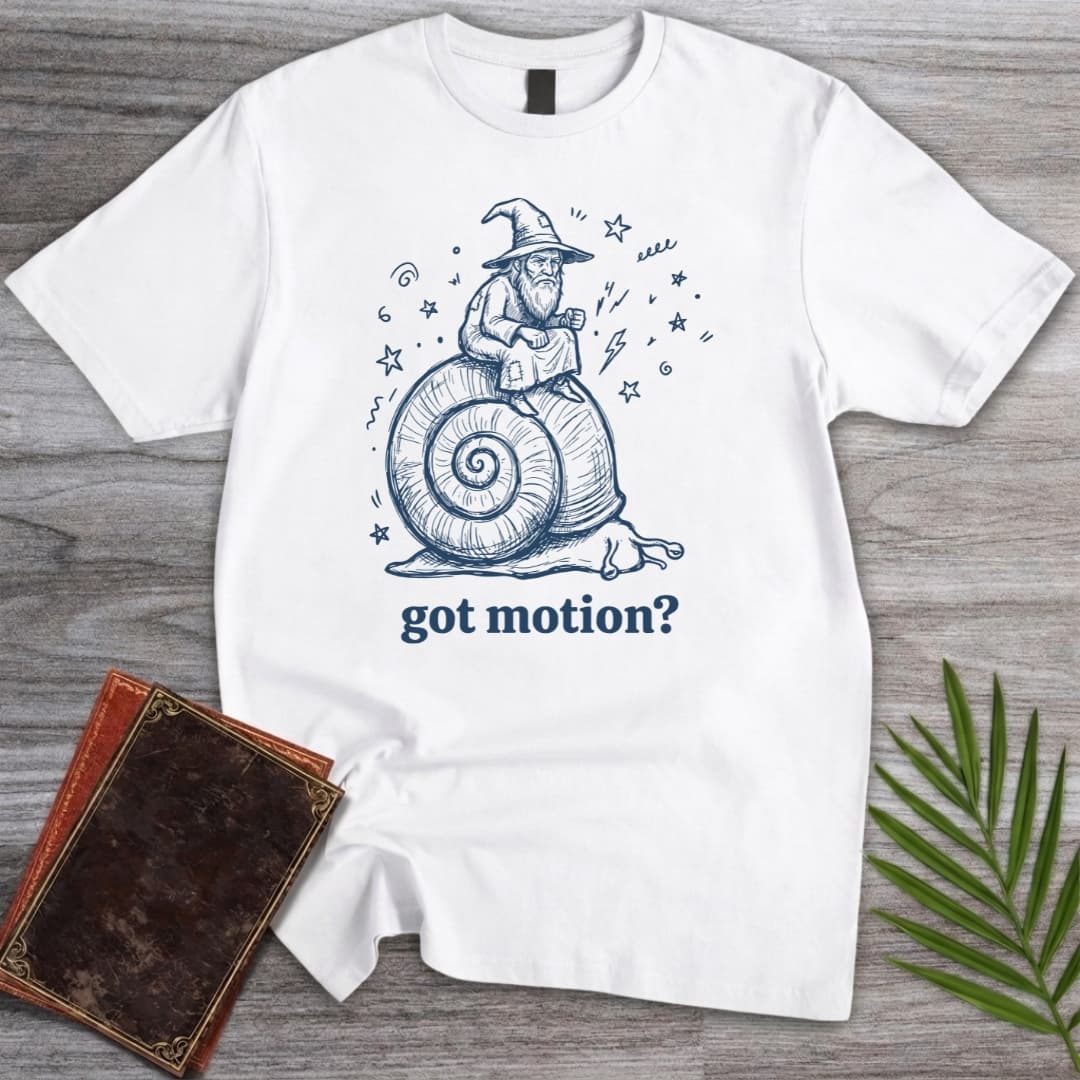 T-Shirt White / S Slow And Mystical Wizard Snail T-Shirt