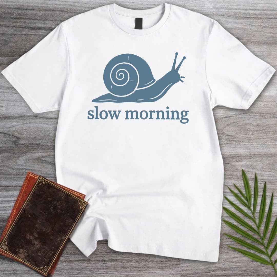 T-Shirt White / S Slow Morning Snail T-Shirt