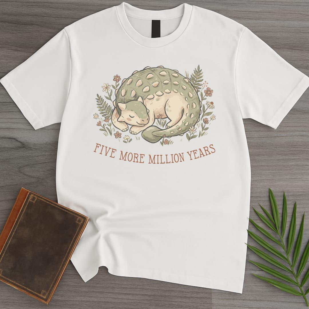 T-Shirt White / S Slumbering Ankylosaur T-Shirt