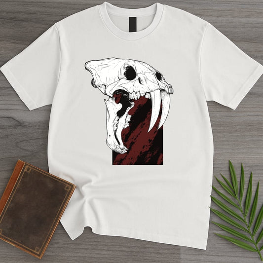 T-Shirt White / S Smilodon fatalis "not a tiger" T-Shirt (farkas.art)