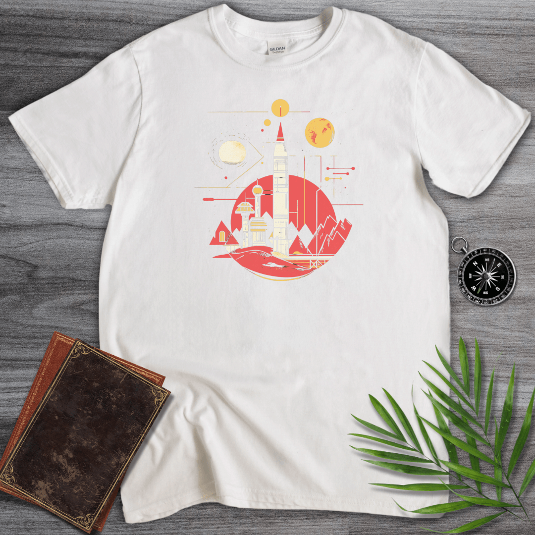 T-Shirt White / S Space Rocket Graphic T-Shirt