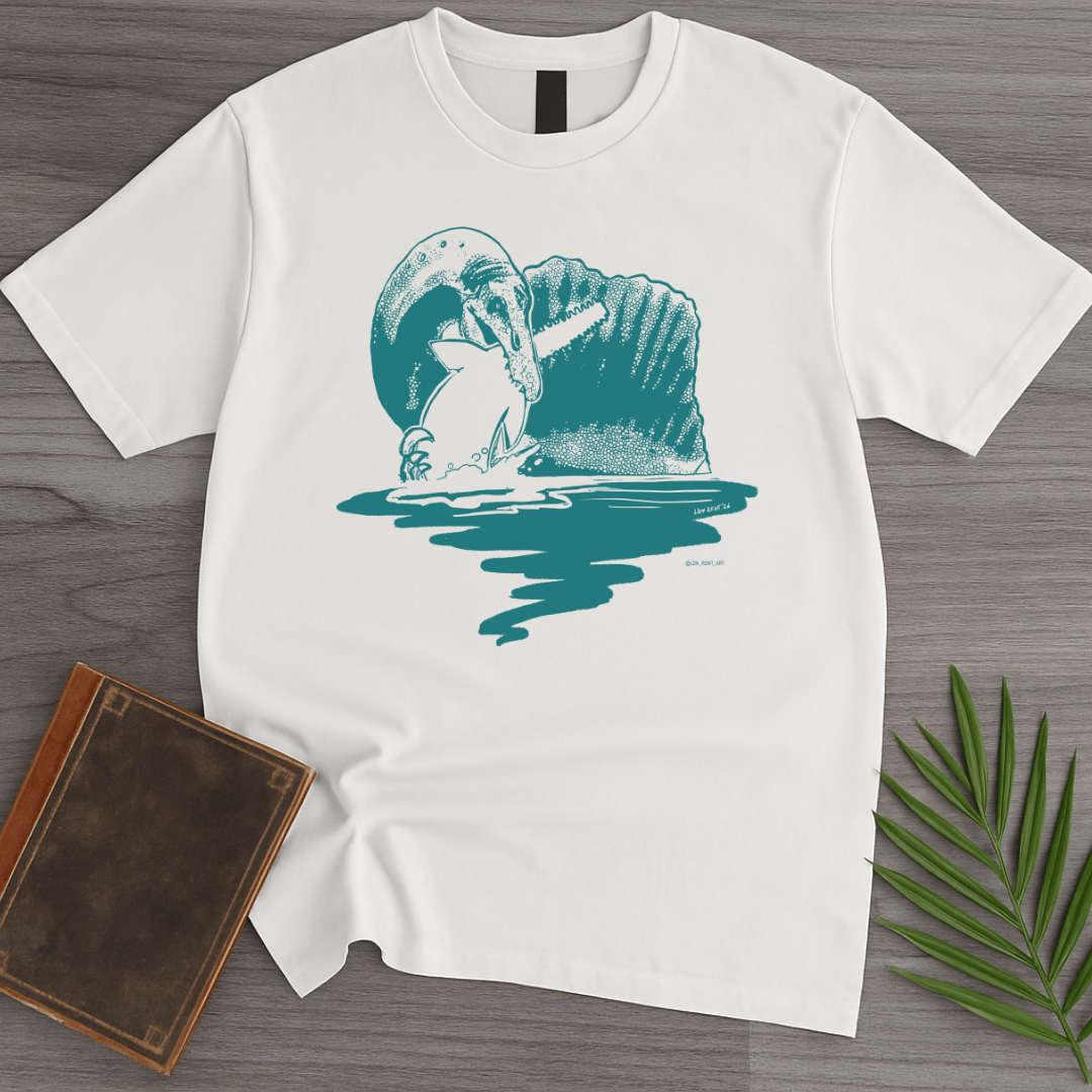 T-Shirt White / S Spinosaurus, King of Kingfishers T-Shirt (palaeoden_art)