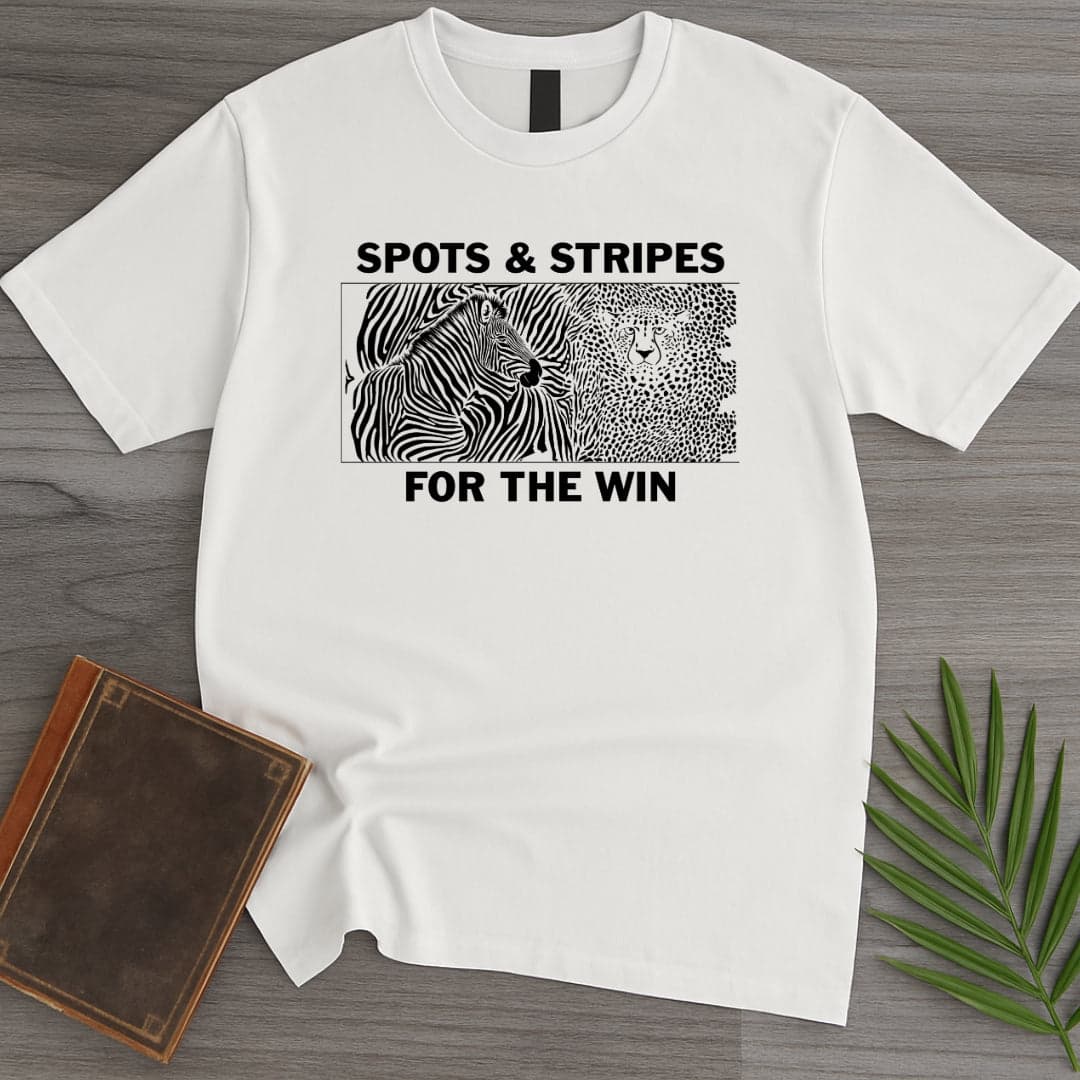 T-Shirt White / S Spots & Stripes for the Win Wildlife T-Shirt (Doobie)