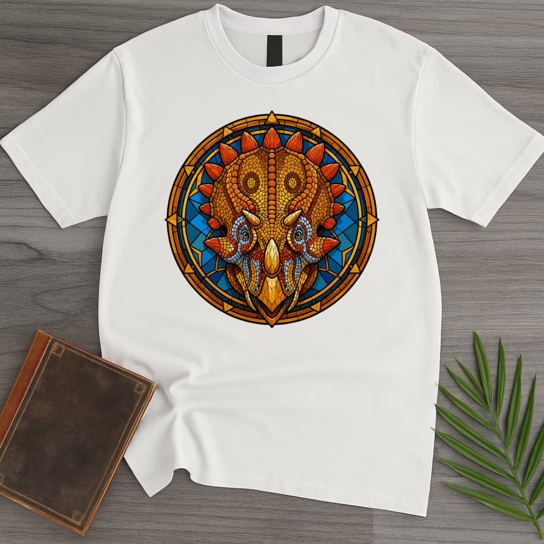 T-Shirt White / S Stained Glass Regaliceratops T-Shirt
