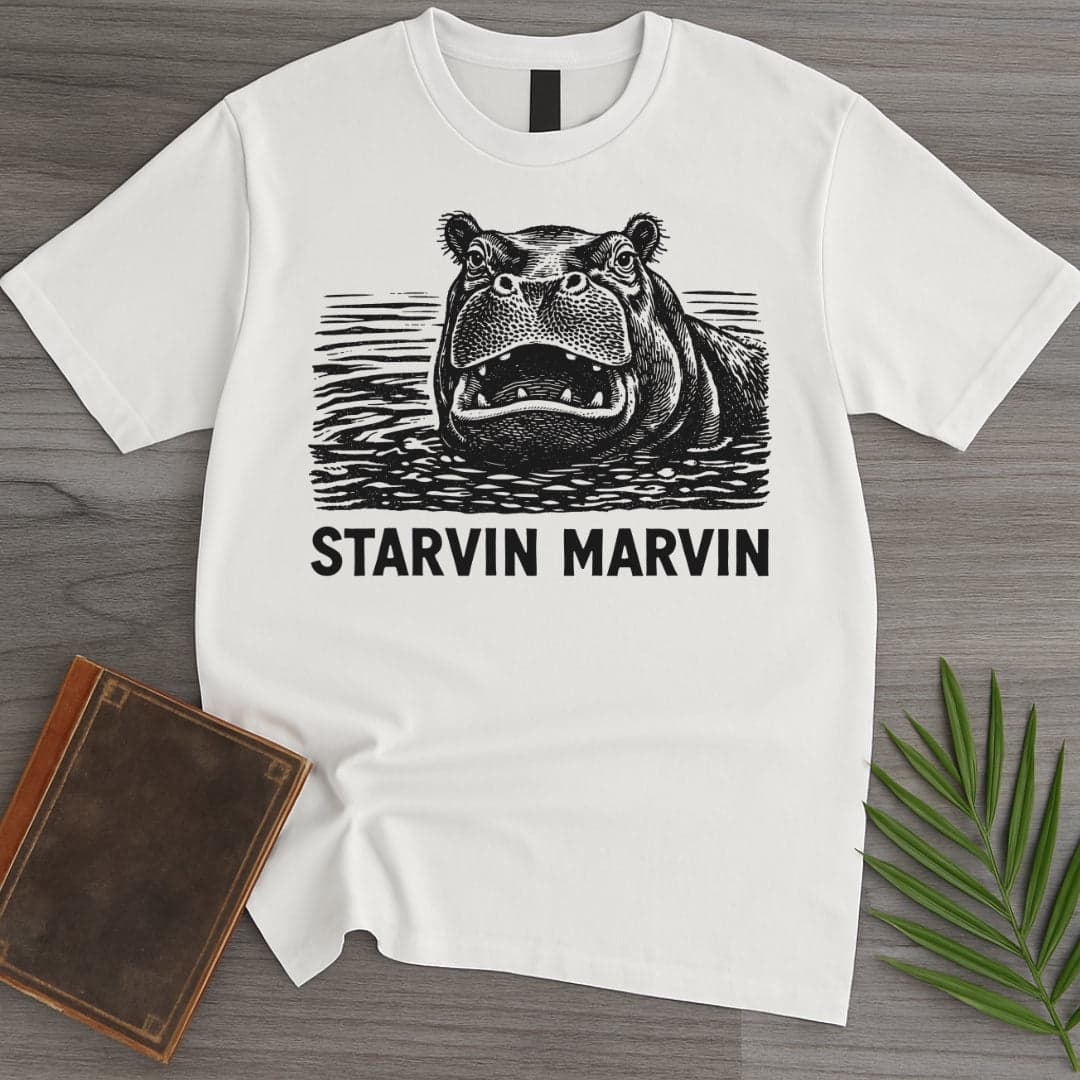 T-Shirt White / S Starvin' Hippo Marvin T-Shirt