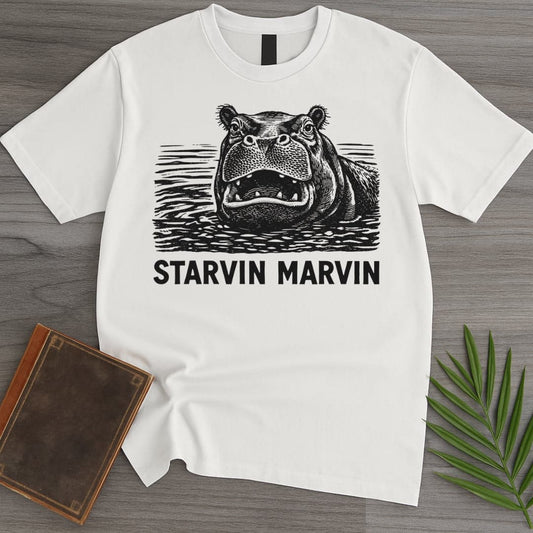 T-Shirt White / S Starvin' Hippo Marvin T-Shirt