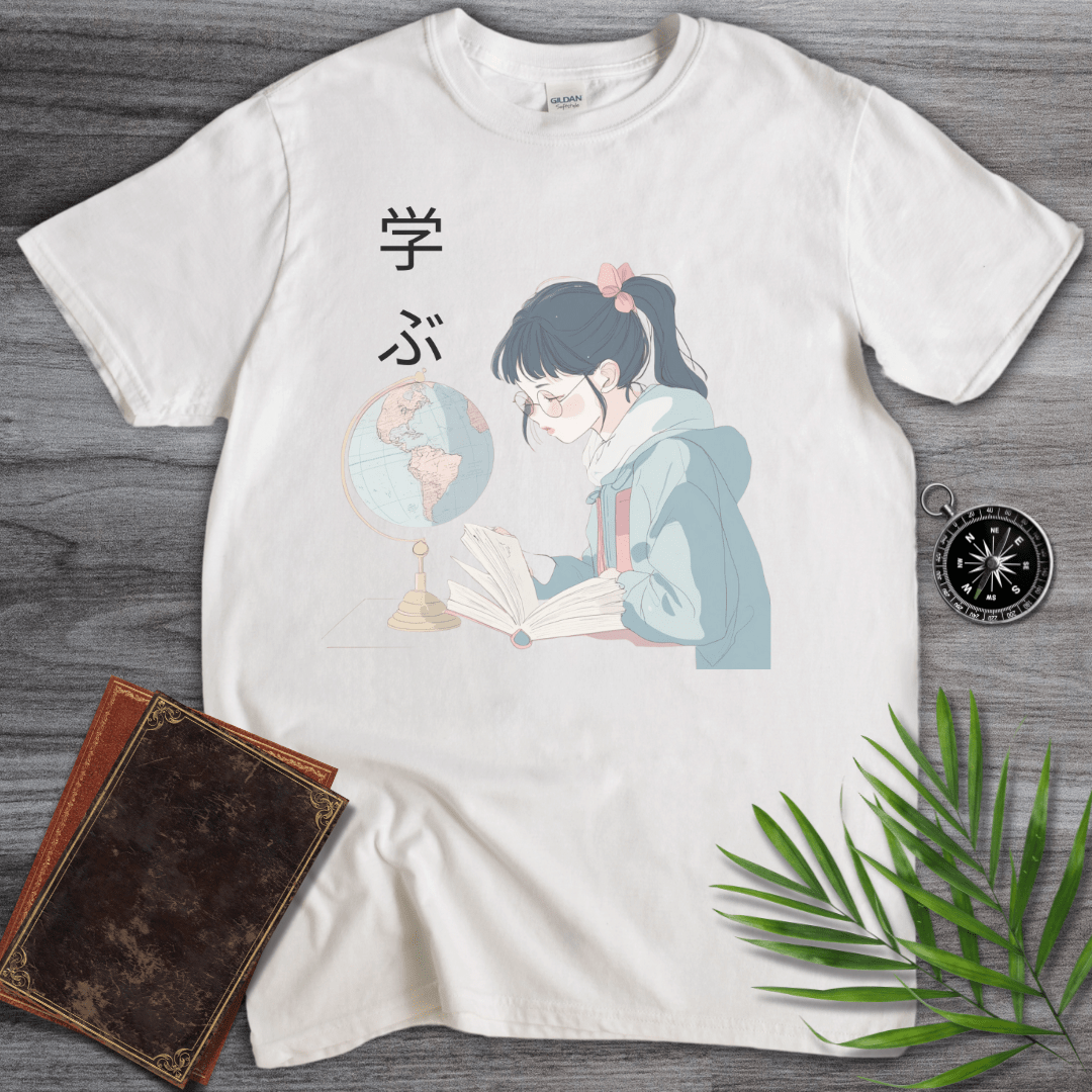 T-Shirt White / S Study Girl Graphic T-Shirt