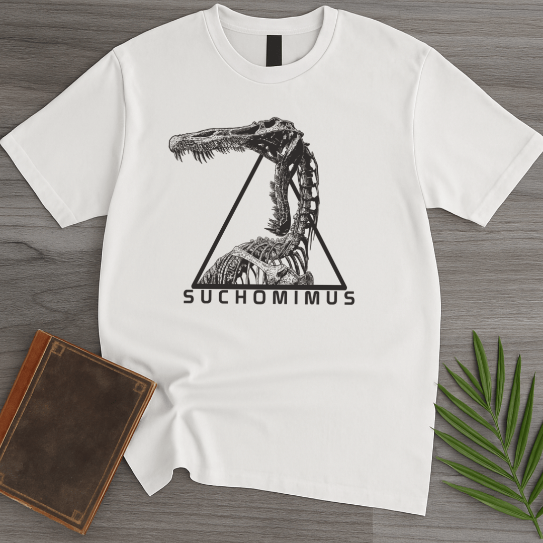 T-Shirt White / S Suchomimus Ferocious Giant Crocodile T-Shirt (farkas.art)