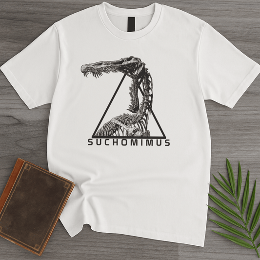 T-Shirt White / S Suchomimus Ferocious Giant Crocodile T-Shirt (farkas.art)
