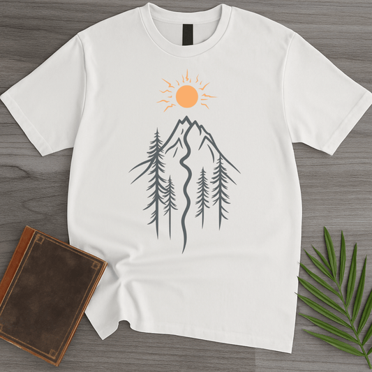 T-Shirt White / S Sunrise Over Mountain Trail T-Shirt