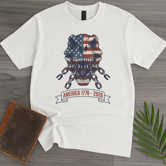 T-Shirt White / S T-Rex Skull Chains Americas 250th T-Shirt