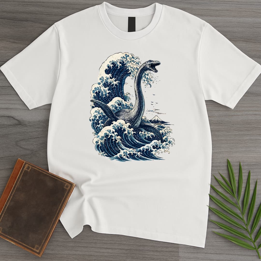 T-Shirt White / S The Great Plesiosaurus Wave T-Shirt