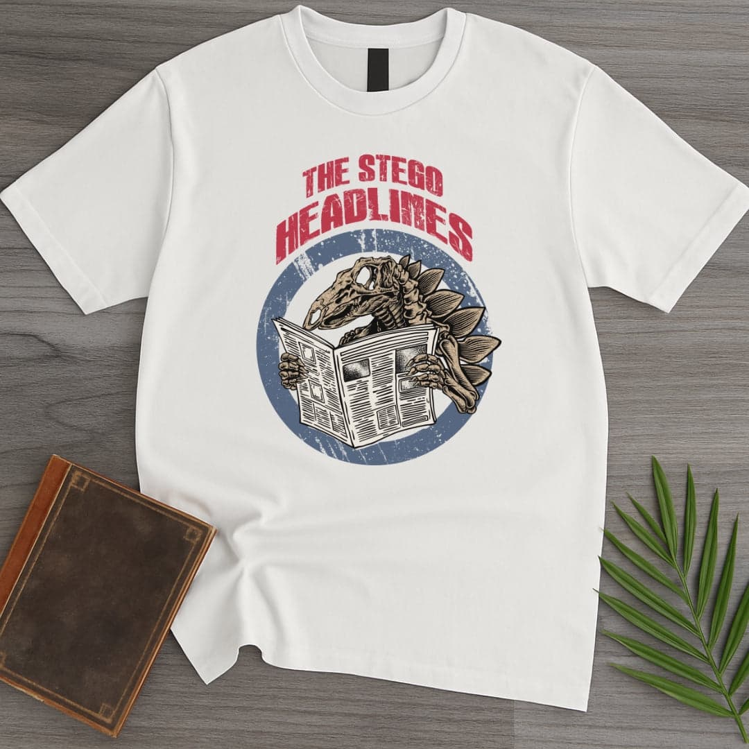 T-Shirt White / S The Stego Headlines T-Shirt (Akbar Sansa)