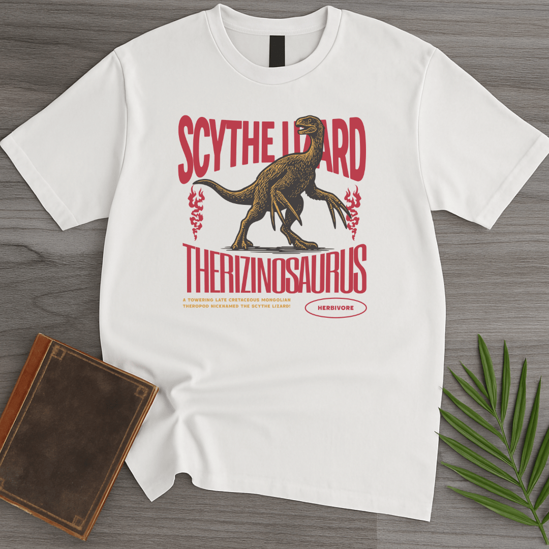 T-Shirt White / S Therizinosaurus Scythe Lizard Vintage T-Shirt