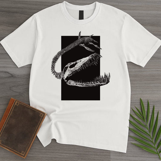 T-Shirt White / S Thin-Plate Sea Serpent T-Shirt (farkas.art)