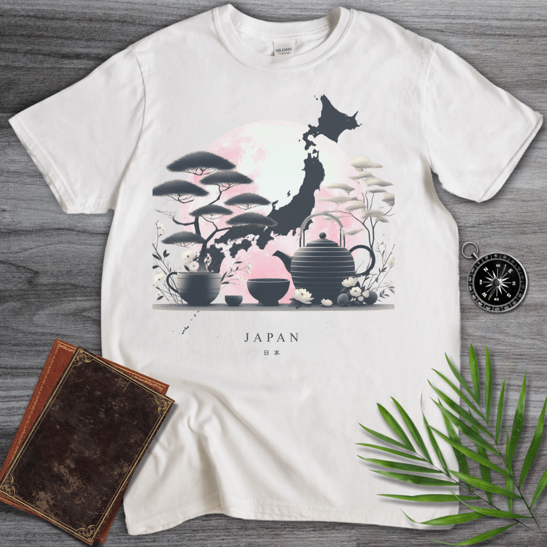 T-Shirt White / S Traditional Japan Graphic Map T-Shirt