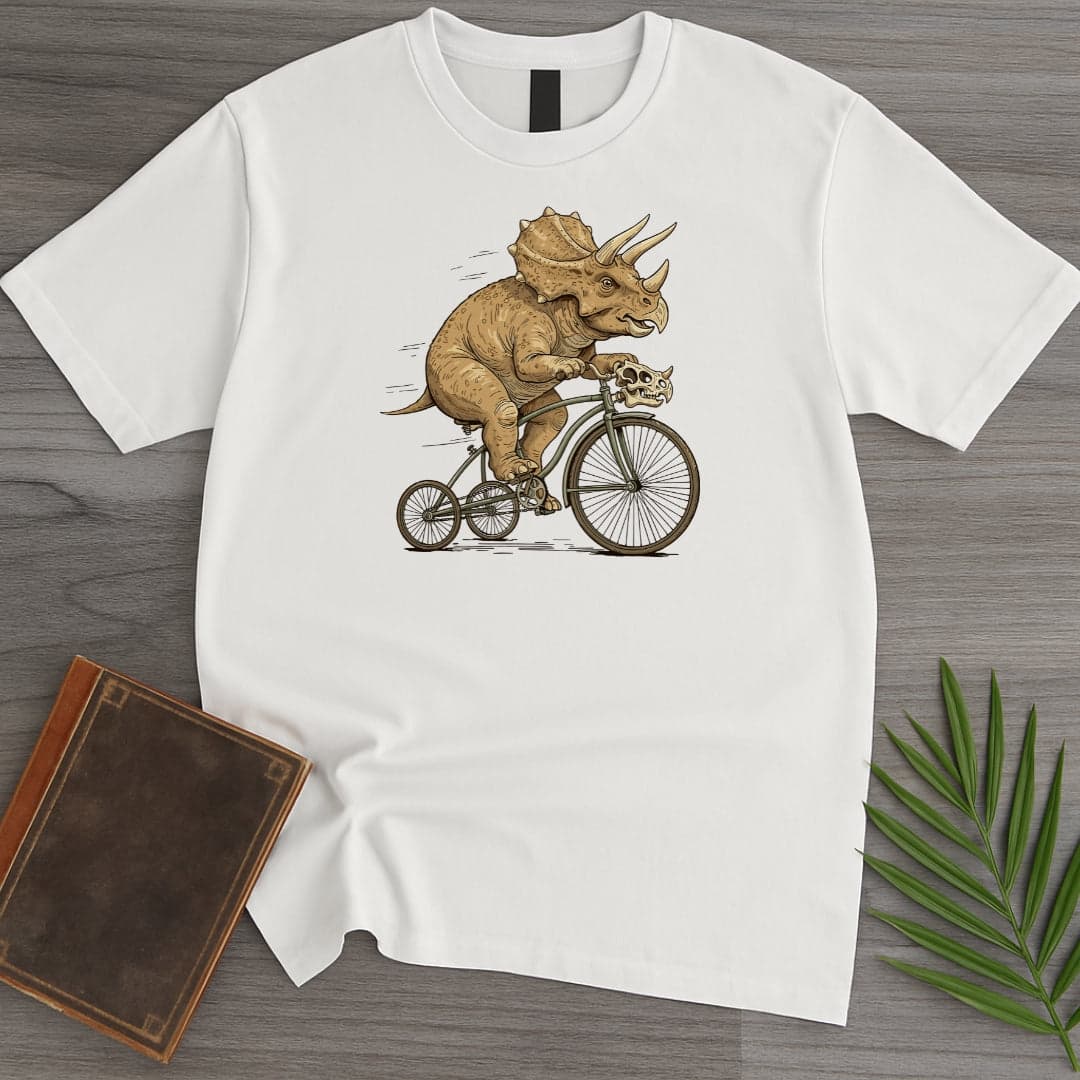T-Shirt White / S Triceratops Tricycle T-Shirt