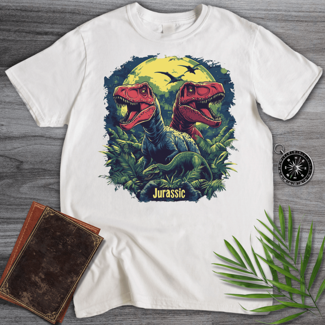 T-Shirt White / S Twin Jurassic Jungle T-REX T-Shirt