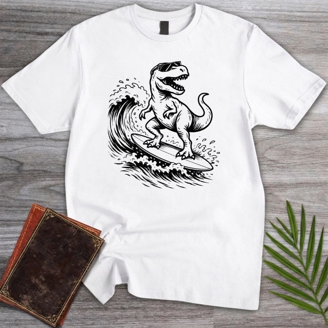 T-Shirt White / S Tyranno Surfin Rex T-Shirt