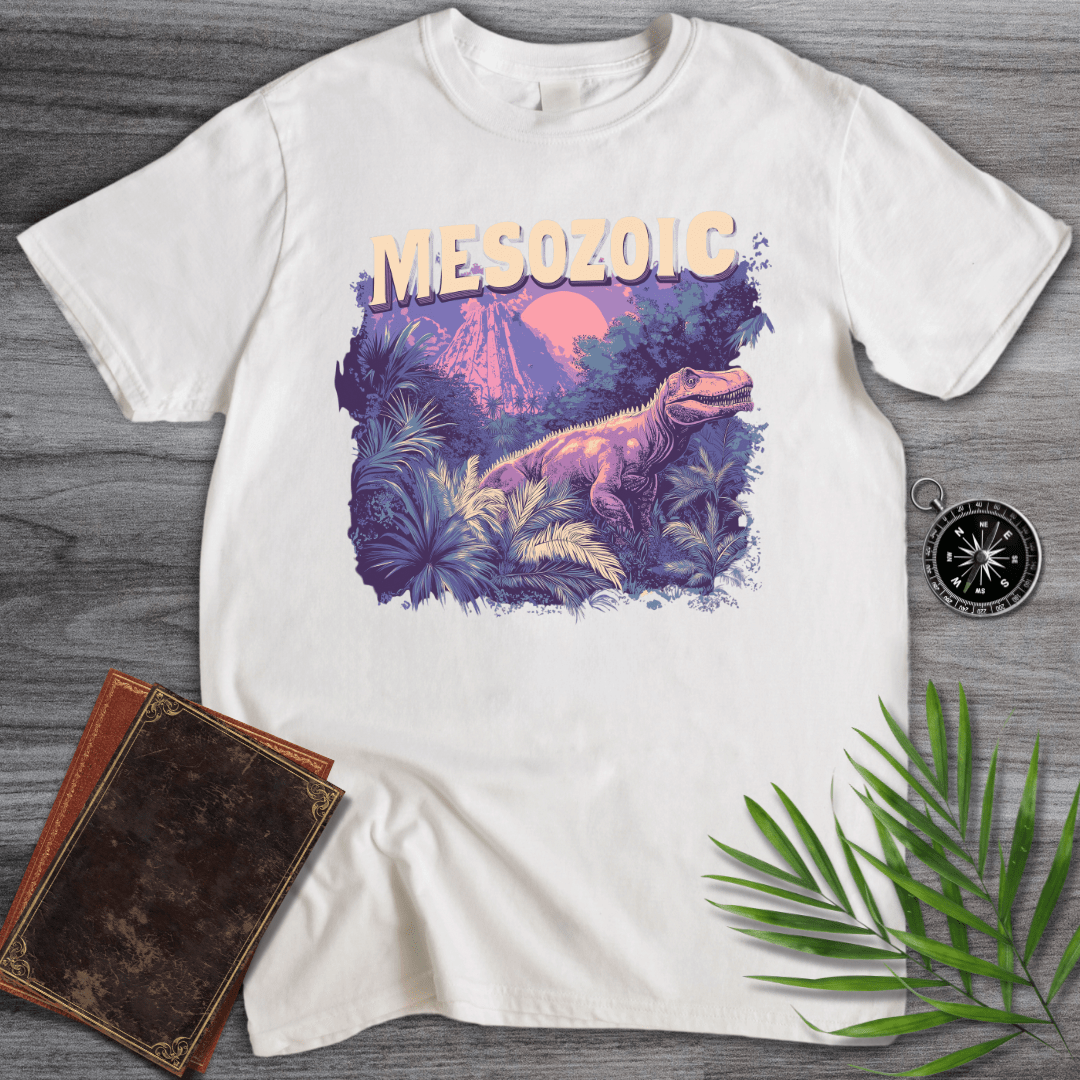 T-Shirt White / S Vibrant Mesozoic Jungle Exploration