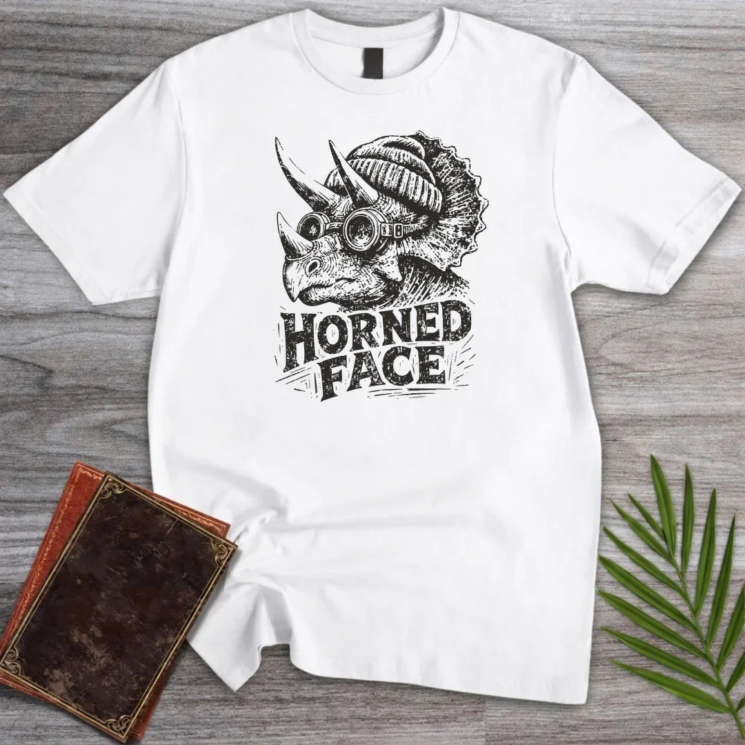 T-Shirt White / S Victorian Horned Face T-Shirt