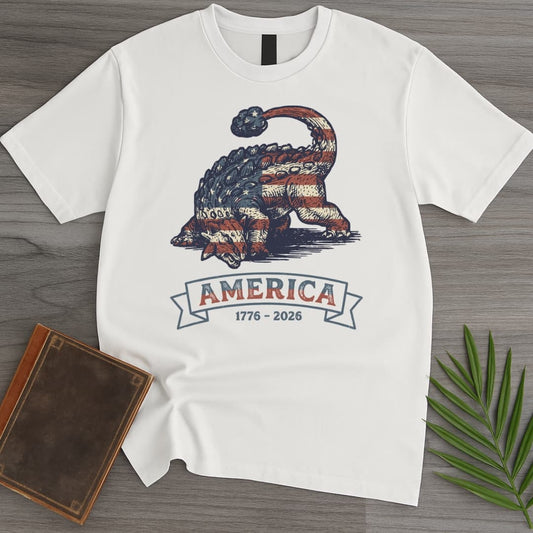 T-Shirt White / S Vintage Ankylosaurus Americas 250th T-Shirt