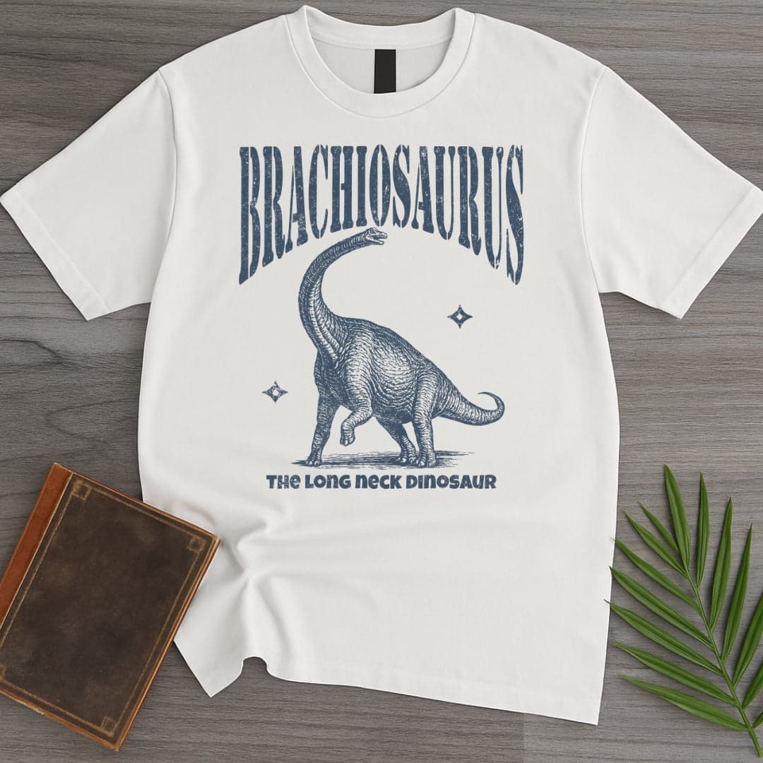 T-Shirt White / S Vintage Brachiosaurus T-Shirt