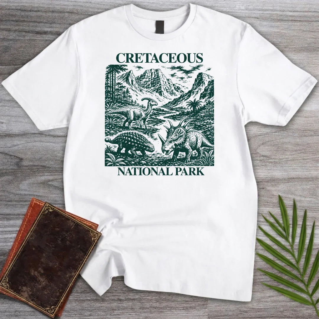 T-Shirt White / S Vintage Cretaceous National Park T-Shirt