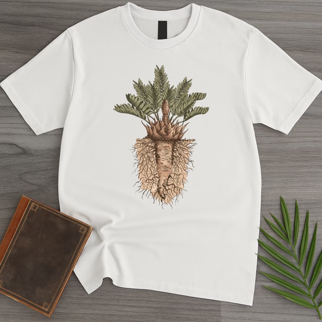 T-Shirt White / S Vintage Cycad Paleobotany T-Shirt