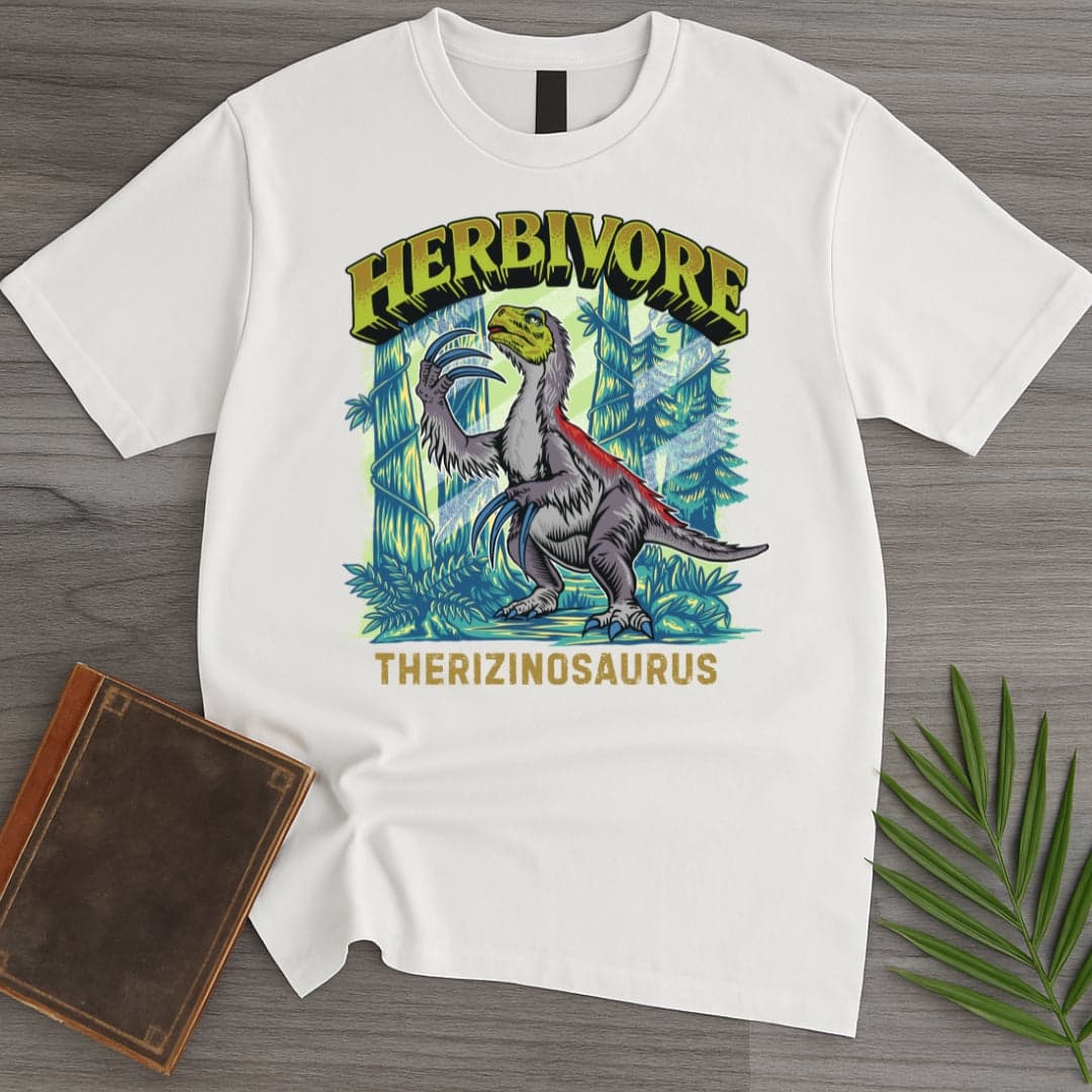 T-Shirt White / S Vintage Herbivore Therizinosaurus T-Shirt (Akbar Sansa)