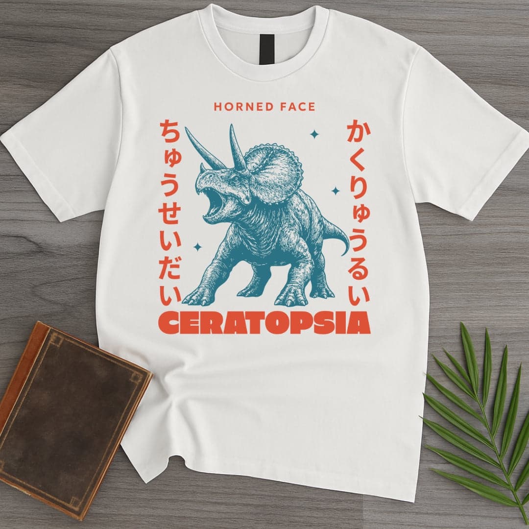 T-Shirt White / S Vintage Japanese Ceratopsia T-Shirt