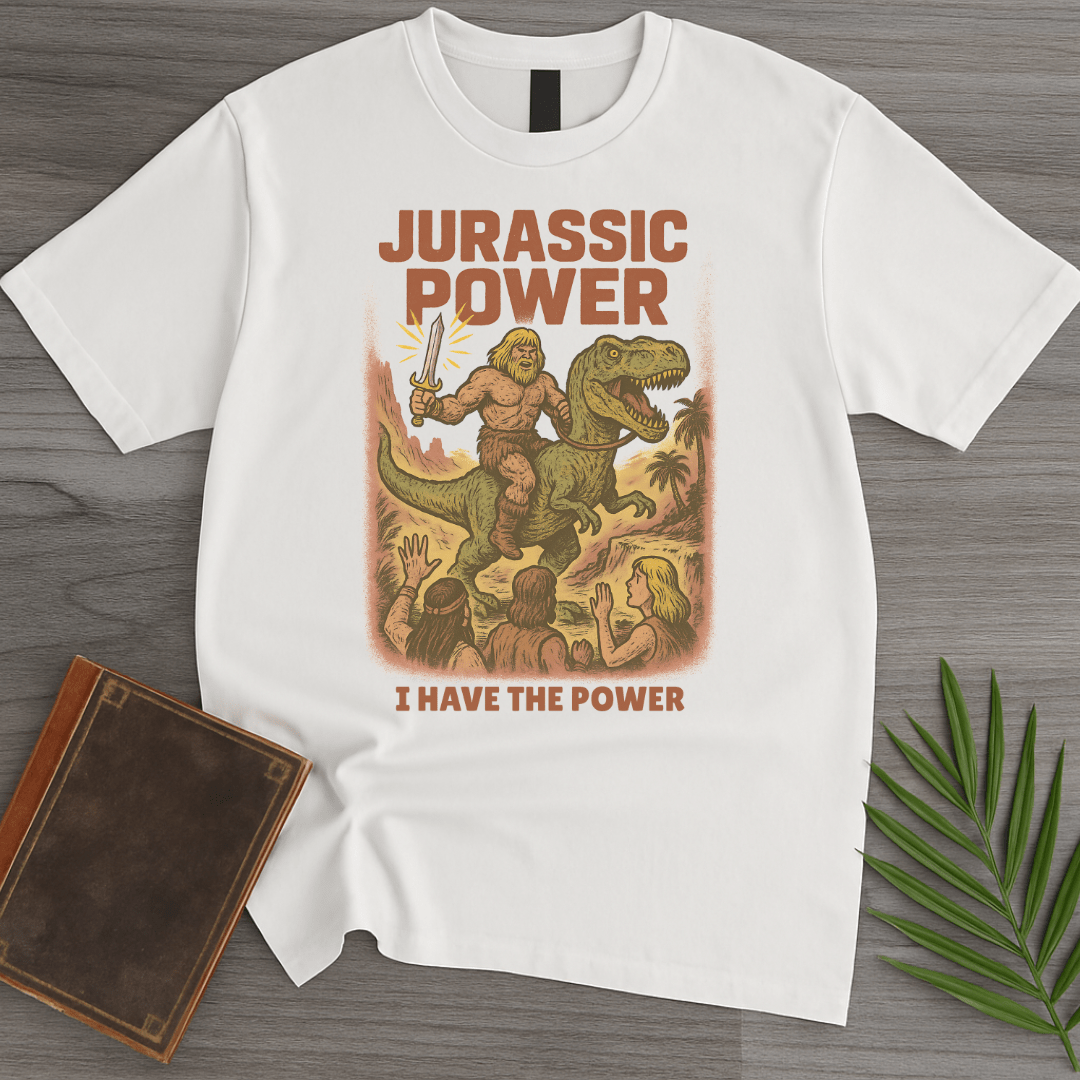T-Shirt White / S Vintage Jurassic Power T-Shirt