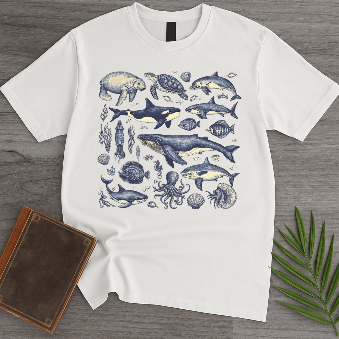 T-Shirt White / S Vintage Marine Life T-Shirt