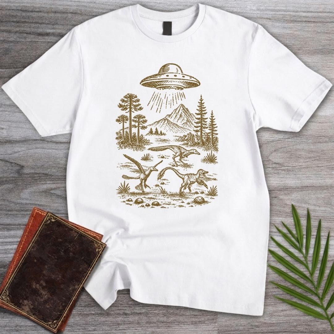 T-Shirt White / S Vintage Mesozoic UFO T-Shirt