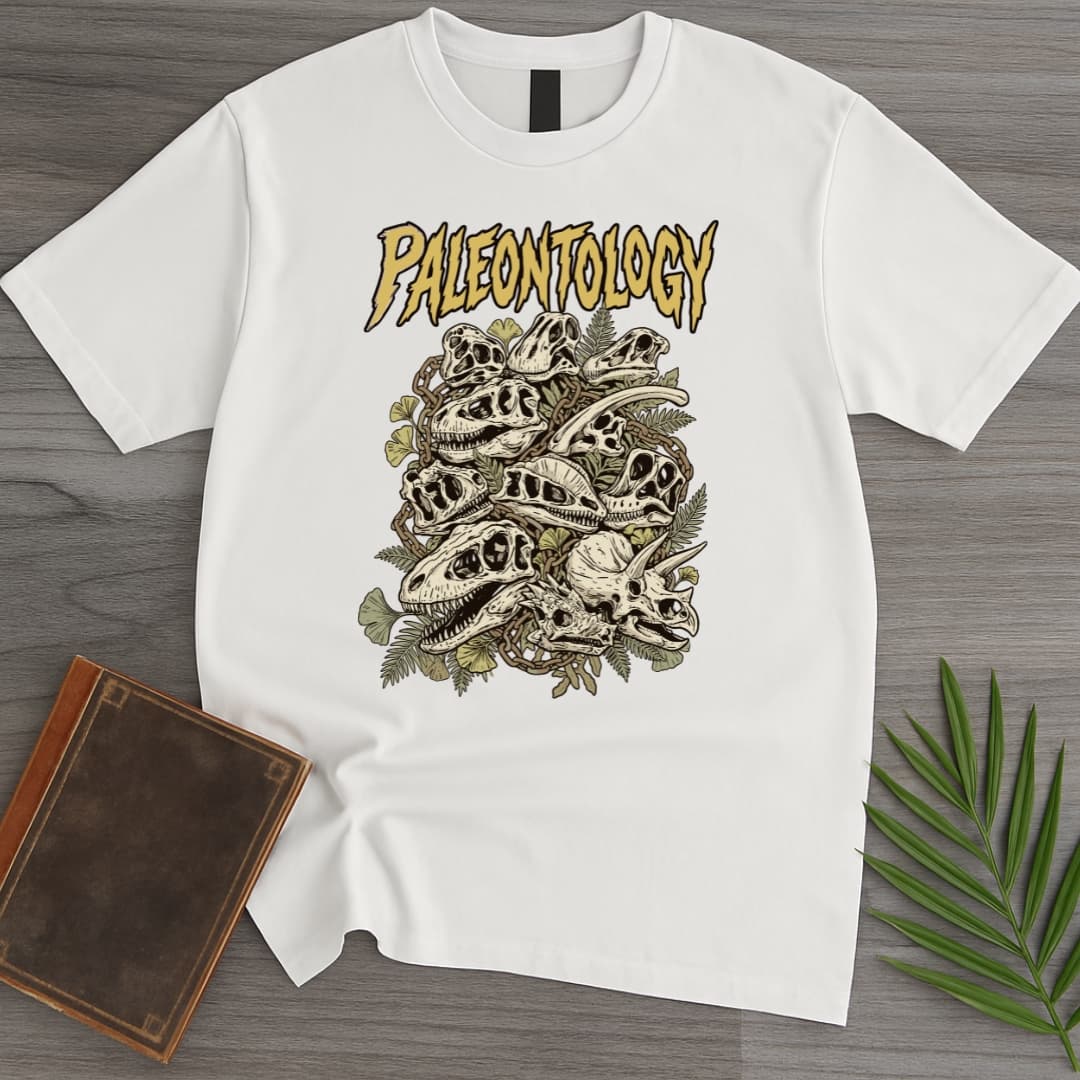 T-Shirt White / S Vintage Metal Paleontology T-Shirt