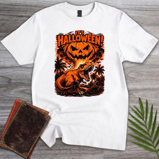 T-Shirt White / S Vintage Prehistoric Halloween! T-Shirt