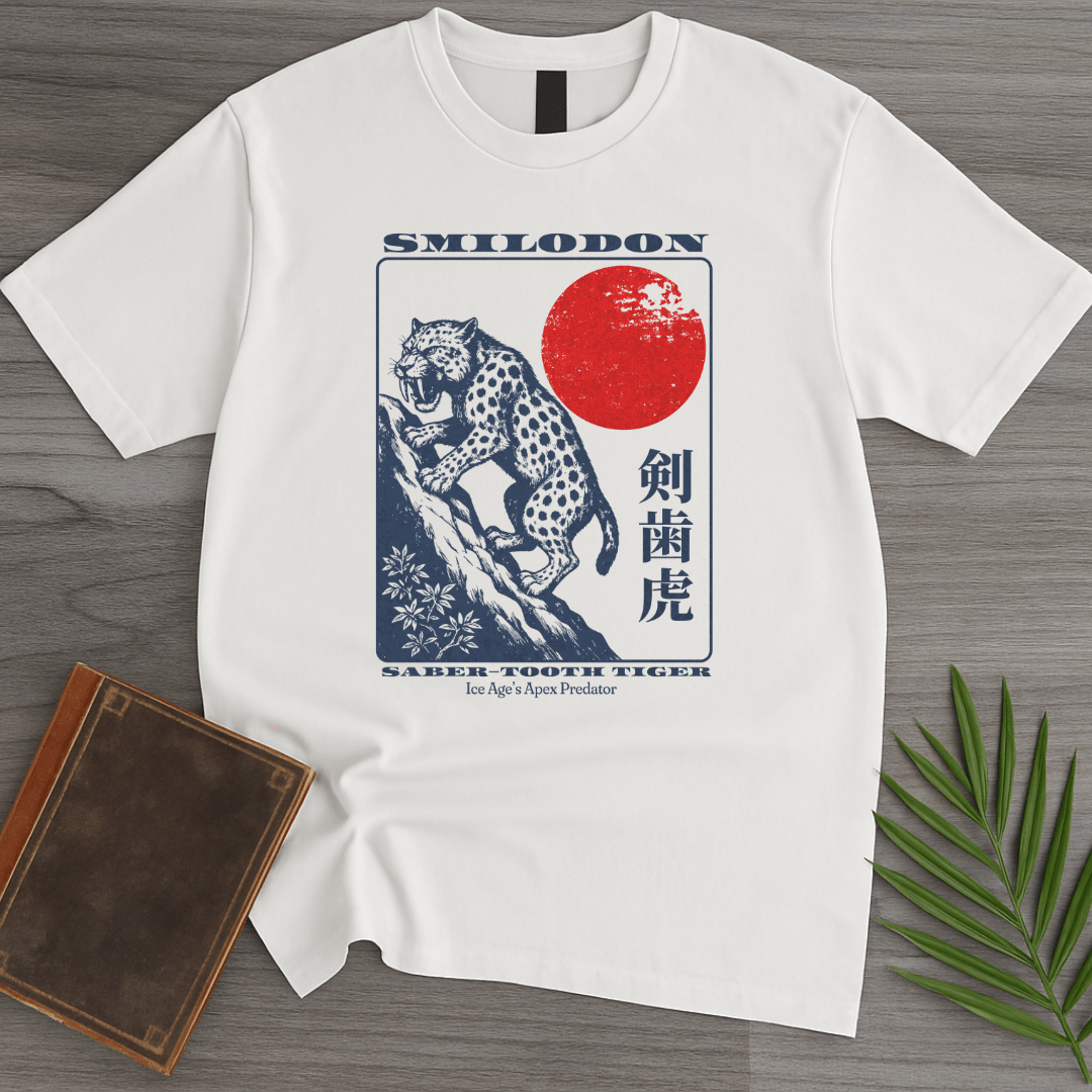 T-Shirt White / S Vintage Saber-Tooth Tiger T-Shirt